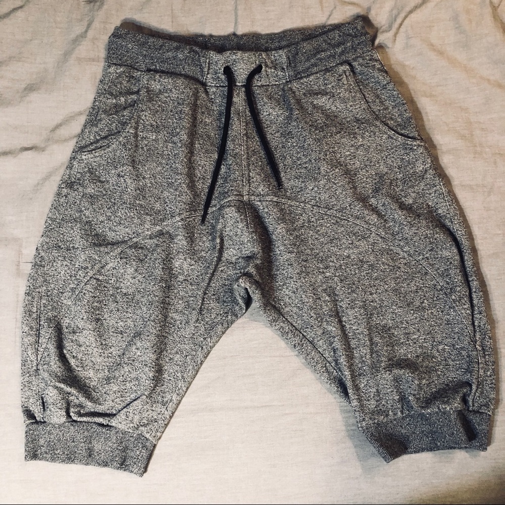 H&M Drop Crotch Peppered Shorts